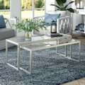 Henn & Hart Rocco Satin Nickel Nesting Coffee Table Set CT0516